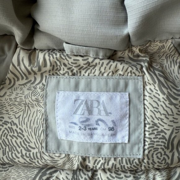 Zara Light Grey Insulated Warm Jacket - 2-3 years - Picture 2 of 5